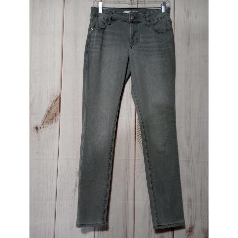 Old Navy Super Skinny Gray Jeans Womens Size‎ 2 Mid Rise Denim Pants